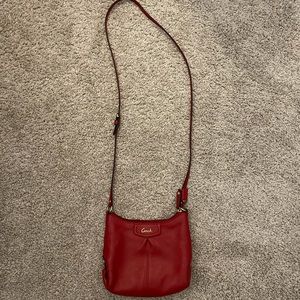 Red Leather Coach Crossbody